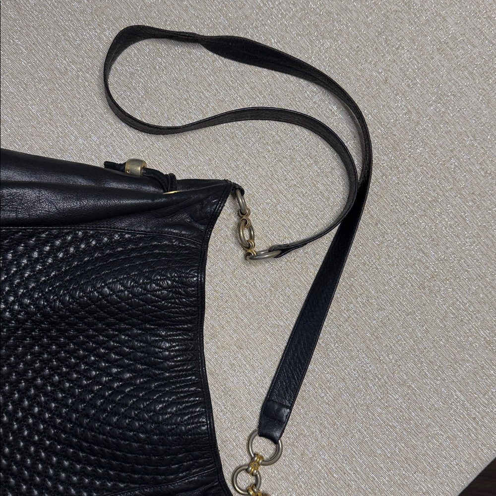 Vintage Bally Black Quilted Leather Shoulder Bag - Picture 10 of 15